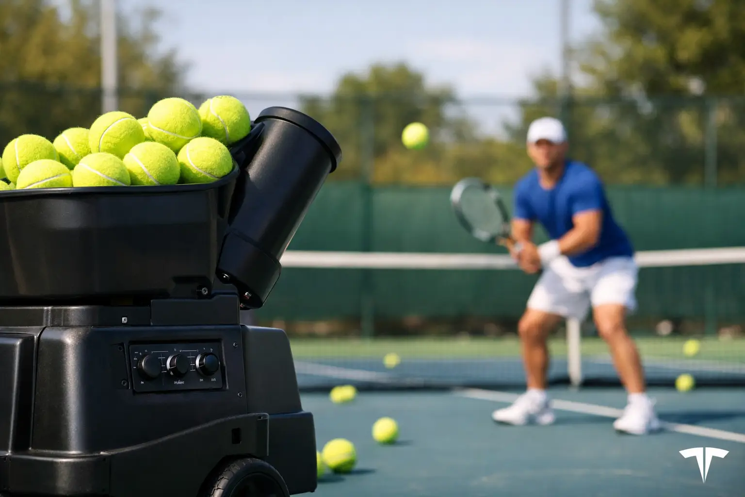 Închiriere tun de mingi tenis pentru progres